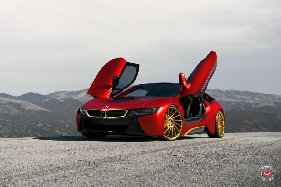 BMW i8 Iron Man by Metro Wrapz on vossen Wheels (VPS-305T) '2016